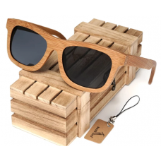 Bobo bird óculos de sol de madeira, óculos de sol de bambu natural polarizado feminino e masculino caixa de transporte de madeira